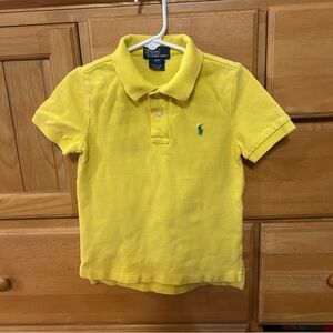 Polo Ralph Lauren Boy’s Bright Yellow Pique Cotton Polo Shirt Size 4/4T